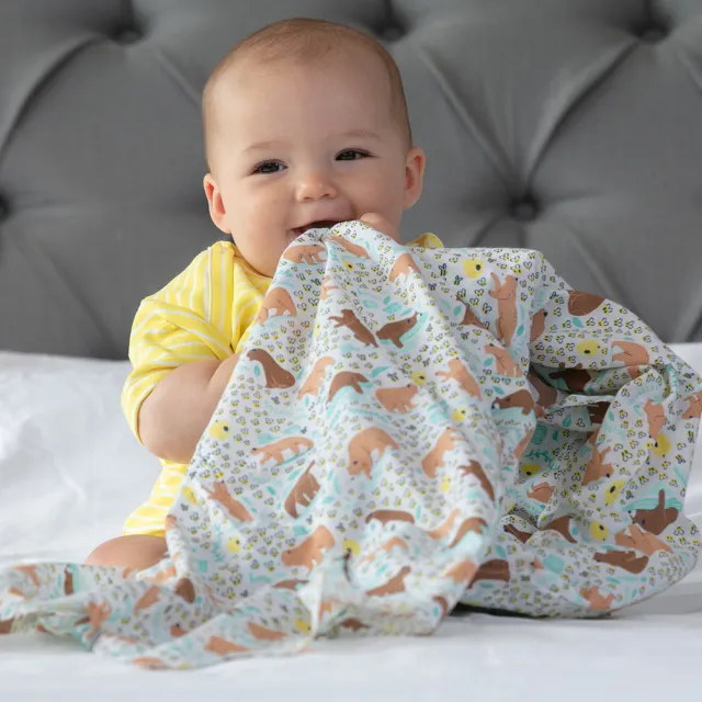 【Piccalilly】英國皮卡儷儷有機棉嬰幼兒襁褓包巾(彩虹之星)