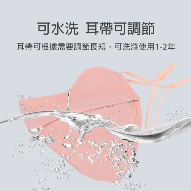 【NicoFun 愛定做】3入 涼感冰絲透氣口罩 3D護眼角 防曬 透氣口罩 母親節 禮物(涼感科技 抗紫外線 可水洗)