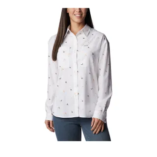 【Columbia 哥倫比亞 官方旗艦】女款-Silver Ridge Utility™超防曬UPF50快排長袖襯衫-白色(UAL99870WT/202