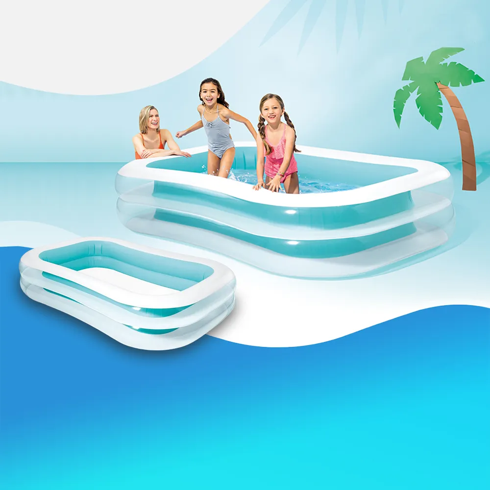 【INTEX】Vneceodor 262CM家庭豪華水池 充氣游泳池(兒童游泳池 嬰兒游泳池-2入)