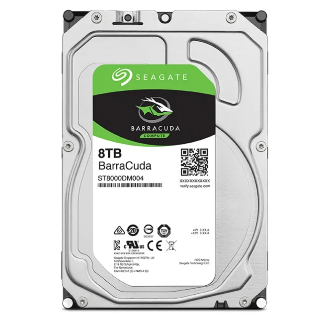 【SEAGATE 希捷】BarraCuda 8TB 3.5吋 5400轉 256MB 桌上型 內接硬碟(ST8000DM004)