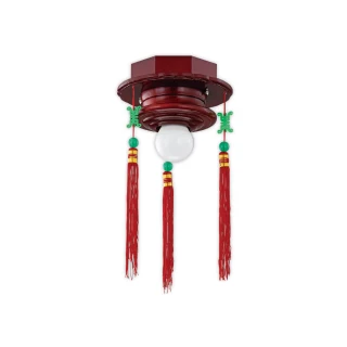 【必登堡】羅裳吸頂燈 B564166(和室燈/神明廳宮燈/古典/復古/藝術/LED/古代宮廷風)