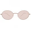 【CARIN】NewJeans配戴款 復古歐美個性 細橢圓框型 太陽眼鏡(玫瑰金 淡粉鏡片#LILY C4)