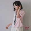 【2CV】假領帶棉麻上衣-三色/女上衣 襯衫nu068(MOMO獨家販售)