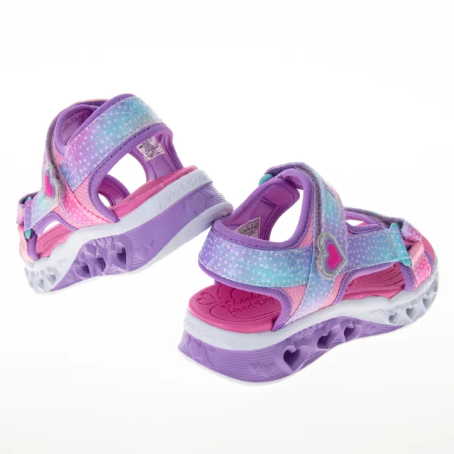 【SKECHERS】女童 涼鞋 拖鞋系列 閃燈鞋 FLUTTER HEARTS SANDAL(303105LPKMT)