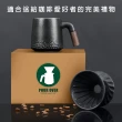 【PARACITY V60 咖啡壺組】含永久陶瓷咖啡濾杯 手沖咖啡杯壺組 單杯手動咖啡壺組 黑色(加贈40張咖啡濾紙)