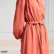 【Chudan 初丹】韓版縮腰排釦長洋裝