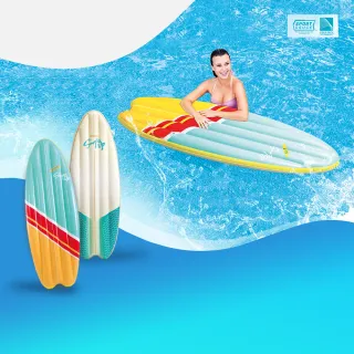 【INTEX】Vencedor 充氣衝浪板 衝浪板浮板(泳池浮板 衝浪板造型浮板 -1入  加贈光滑沙灘球*1)