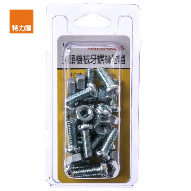【特力屋】711 丸頭機械牙螺絲 附帽 M6X15mm 15組