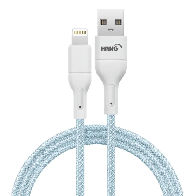 【HANG】R18 高密編織 iPhone Lightning USB 3.4A快充充電線100cm-3入