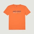 【Hang Ten】男裝-REGULAR FITT純棉航海文字印花短袖T恤(橘)