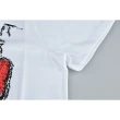 【Alexander McQueen】ALEXANDER McQUEEN 塗鴉LOGO街頭紅心圖案純棉短袖T恤(女款/白)