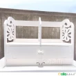 【Osun】DIY木塑板 歐式白色雕花櫻花書架(CE178-YH40)
