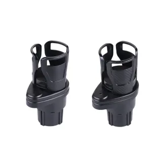 【一朵花汽車百貨】車用雙層杯架 多功能專用杯架 飲料架 置杯架 水杯架  旋轉杯架 一架兩用