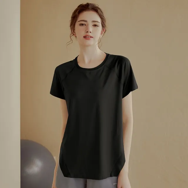 【巴黎精品】瑜珈服運動T恤(寬鬆跑步罩衫健身女休閒服4色a1bb5)