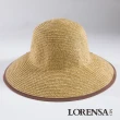 【Lorensa蘿芮】都會款配色蝴蝶結大帽簷抗UV遮陽帽(咖啡色)