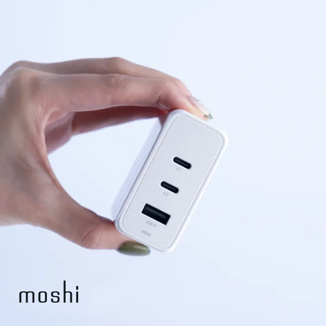 【moshi】Rewind 100W USB-C GaN 氮化鎵充電器(內附 1.2米 USB-C 快充線)