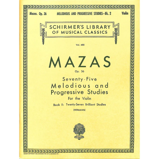 【Kaiyi Music 凱翊音樂】馬沙士75首小提琴旋律與進階練習曲作品36第2冊 Mazas Melodious Progressive