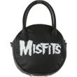 【摩達客】美國Iron Fist-鐵拳搖滾Misfits-圓餅造型大骷髏臉斜背包(單肩包/側背包)