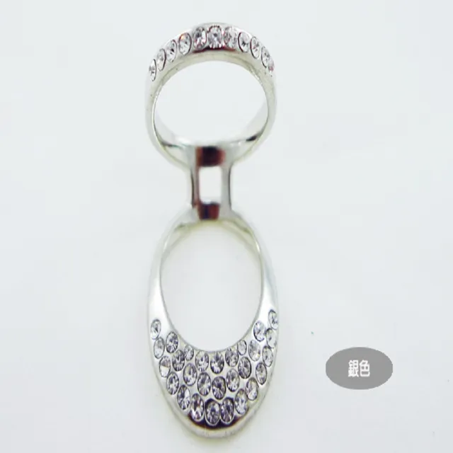 【Kaye歐美流行飾品】立體拉環造型鑲嵌水鑽戒指
