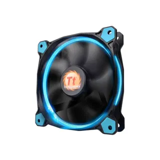 【Thermaltake曜越】Riing 12公分LED高風壓水冷排風扇(藍光CL-F038-PL12BU-A)