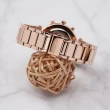 【Michael Kors】MK 美式奢華晶鑽三眼計時手錶-玫瑰金x珍珠貝(MK5491)