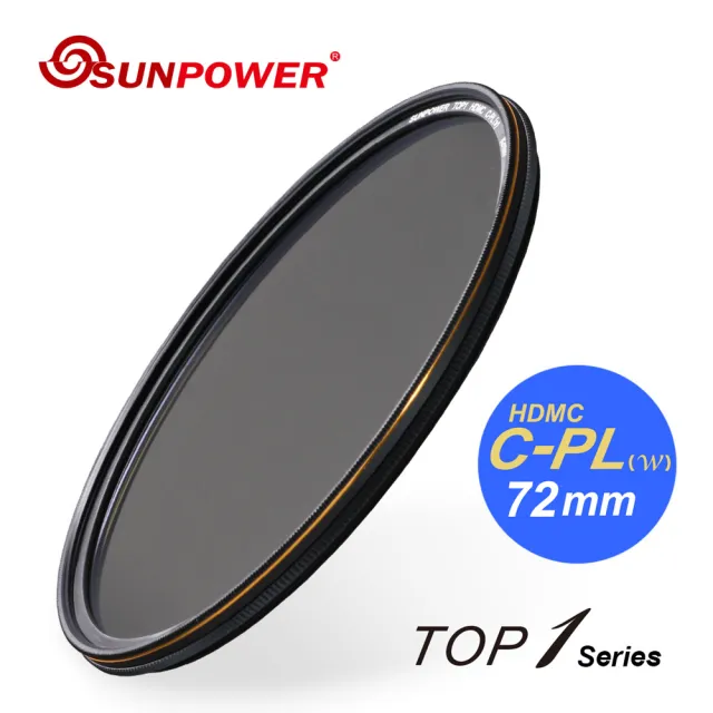 【SUNPOWER】TOP1 HDMC CPL 環形偏光鏡/72mm