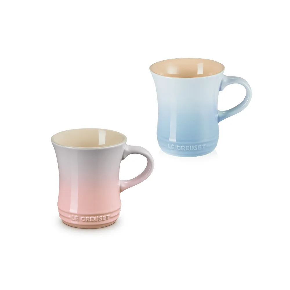 【Le Creuset】瓷器小馬克杯(糖果粉/海岸藍)