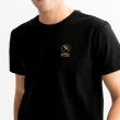 【Arnold Palmer 雨傘】男裝-簡約品牌LOGO印花T-Shirt(黑色)