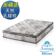 【送天然乳膠枕x2】歐若拉名床 正三線乳膠涼爽舒柔布硬式獨立筒床墊-雙人加大6尺