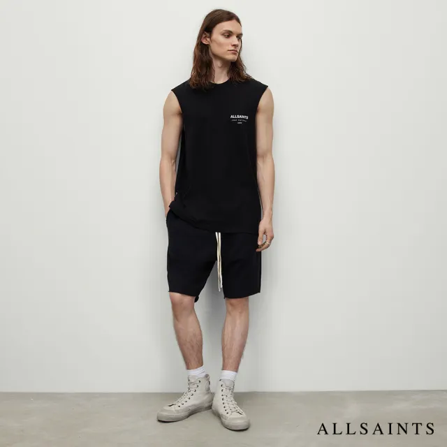 【ALLSAINTS】UNDERGROUND 純棉無袖背心-黑 MG268Y(寬鬆版型)