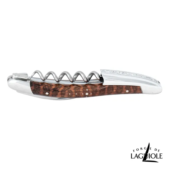 【Forge de Laguiole】頂級手工蛇紋木亮面侍酒刀(刻藤紋飾款)