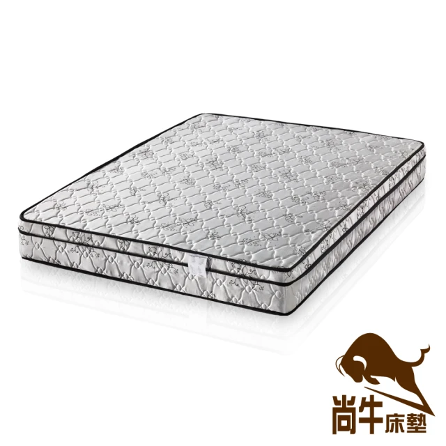 【尚牛床墊】18mm釋壓棉三線高級緹花布硬式彈簧床墊-單人加大3.5尺