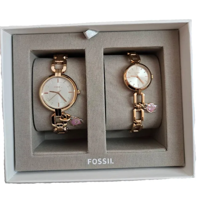 FOSSIL】FOSSIL 美國最受歡迎頂尖潮流時尚情侶腕錶-黑+玫瑰金