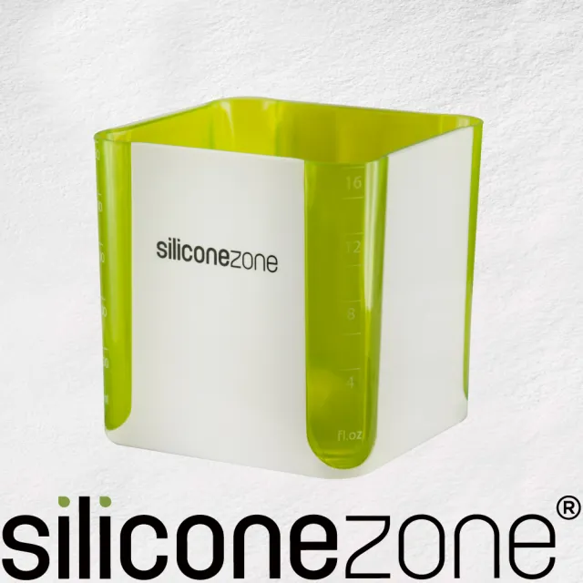 【Siliconezone】520ml施理康耐熱立方造型計量杯&計量匙(綠)