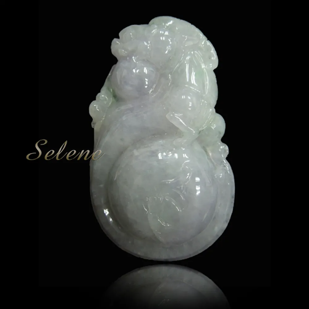 【Selene】冰糯春帶彩貔貅圓滿如意墜(A貨翡翠593312)