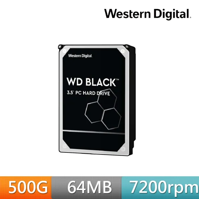 WD 威騰】黑標500GB 3.5吋7200 轉64MB 電競型內接硬碟(WD5003AZEX