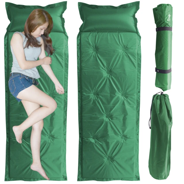【野外休閒】露營防潮自動充氣睡墊超值2入(充氣床墊)