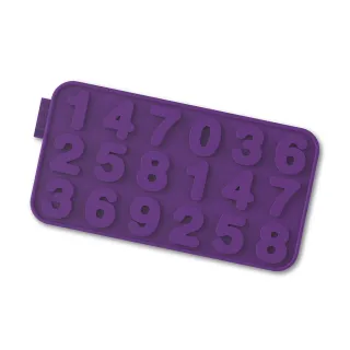 【Siliconezone】施理康耐熱矽膠數字巧克力模-紫色(OM-11860-AA)
