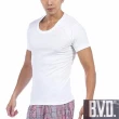 【BVD】5件組-100%純棉優質U領短袖內衣
