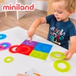 【西班牙Miniland】透光紋理數色環16入組(色彩交疊混色變化/大尺寸易拿取/混色遊戲/STEM/西班牙原裝進口)