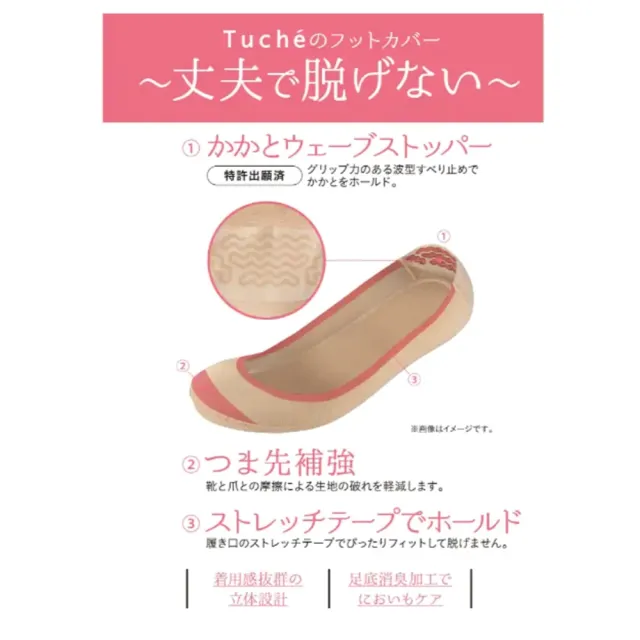 【Gunze 郡是】日本Tuche棉混女隱形襪-淺履(3色)