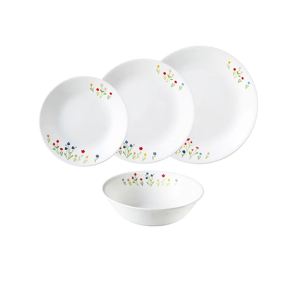 【CORELLE 康寧餐具】春漾花朵4件式碗盤組(402)