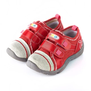 【Dr. Apple 機能童鞋】出清特賣xMIT微笑蘋果帥氣牛仔童鞋(紅)