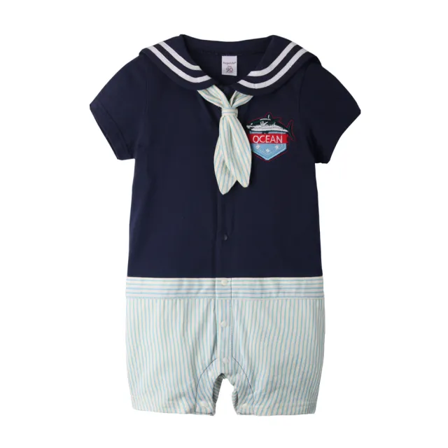 【baby童衣】寶寶爬服 水手風連身衣61033(共2色)