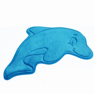 【棉花田】海豚舒壓記憶綿吸水防滑造型踏墊(52x84cm-速)