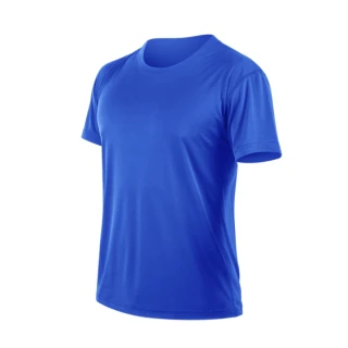 【HODARLA】FLARE 100 男女吸濕排汗衫-短袖T恤 透氣 多色 台灣製 藍(3108302)