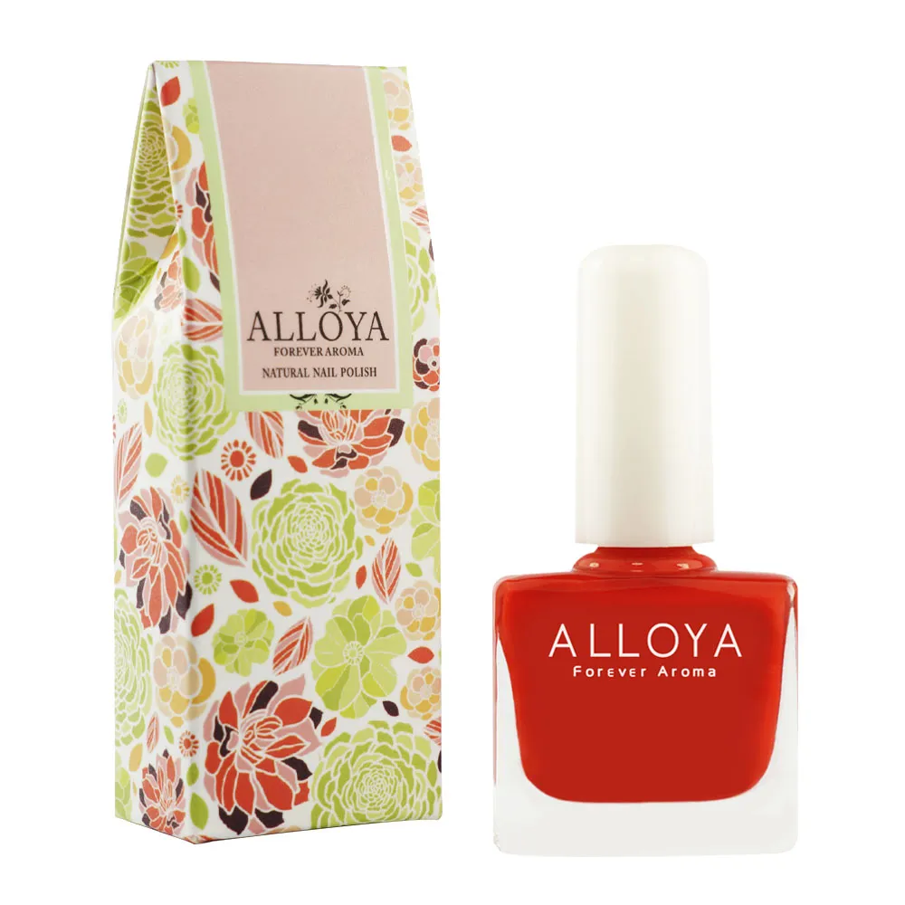 【英國ALLOYA愛若雅】Y018 香氛水指彩甲油(兒童可用 火焰紅)