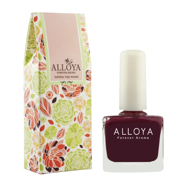 【英國ALLOYA愛若雅】Y022 香氛水指彩甲油(可剝可撕 果醬紅)