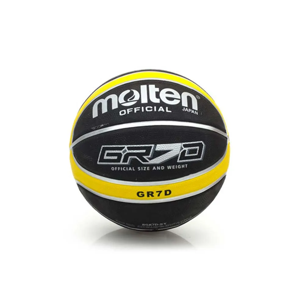 【MOLTEN】籃球-9色-7號球 黑黃(BGR7D-KY)